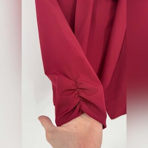 Modcloth Open Front Ruched 3/4 Sleeve Shoulder Pad Blazer Cardigan - Picture 5 of 14